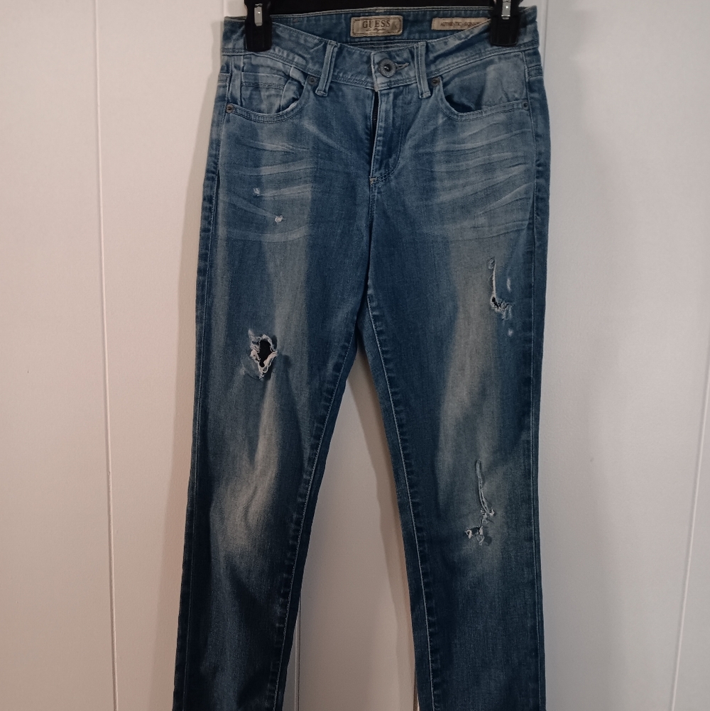 Guess Distressed Blue Jeans - Picture 7 of 16